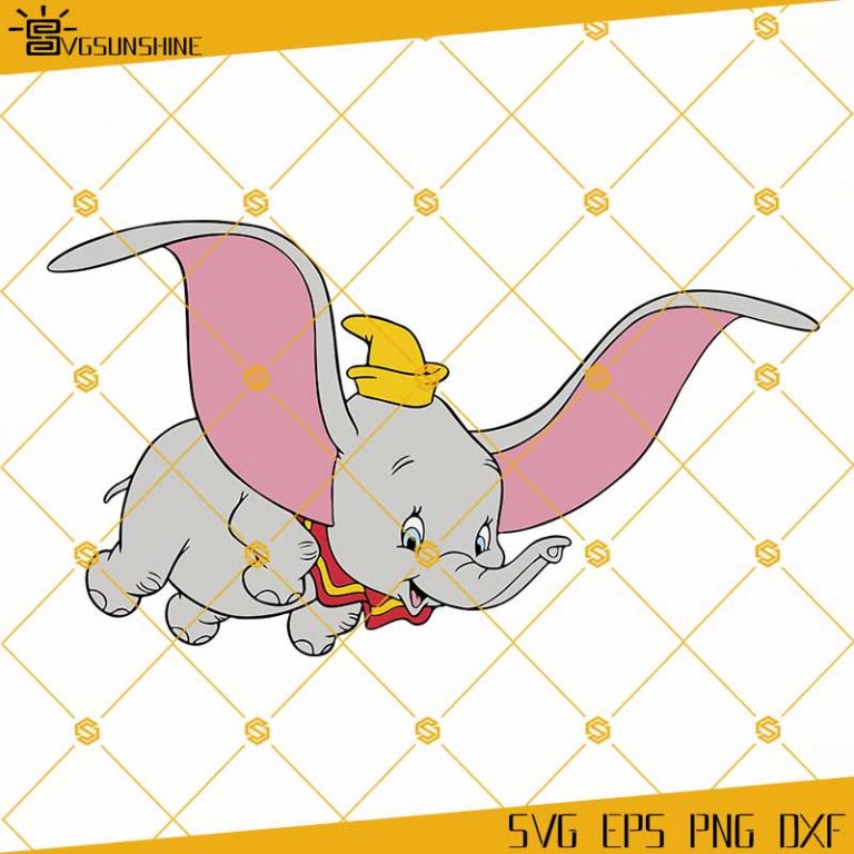 Dumbo Svg Dumbo Flying Svg Dumbo Svg Dumbo Cut File File Silhouette