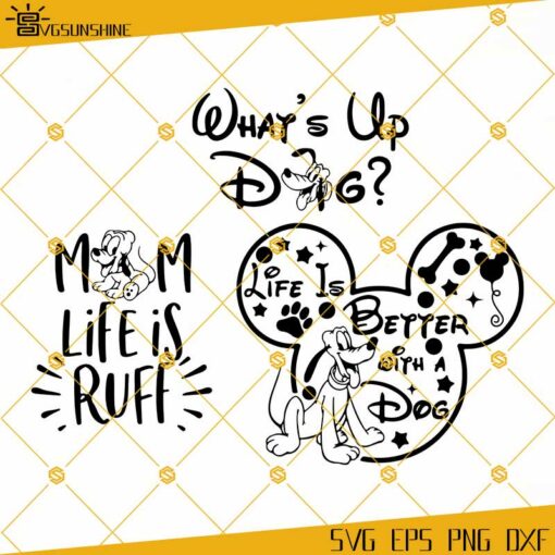 Pluto Whats Up Dog Disney SVG, Disney Mickey And Minnie SVG, Quotes SVG, Quotes Files SVG, Pluto Quotes SVG, Disney PNG, Cricut, Silhouette