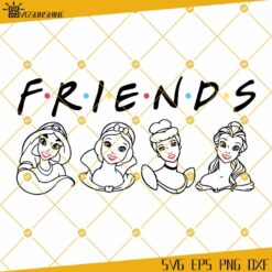Princess Friends SVG, Disney Princess Friends SVG, Princess Friends Cut File, Silhouette, Cricut, Clipart