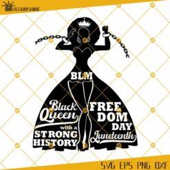 Black Queen With A Strong History SVG, Black Woman SVG, Juneteenth SVG, Black Lives Matter SVG, Freedom Day SVG