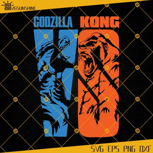 Kong Vs Godzilla SVG DXF EPS PNG Cut Files, Kong SVG, Godzilla SVG