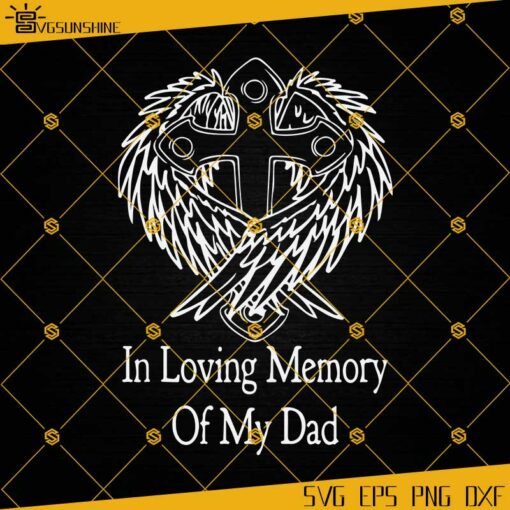 Part Of My Heart Is With My Angel In Heaven SVG, Memorial SVG, In Loving Memory SVG, In Loving Memory Of My Dad SVG EPS DXF PNG