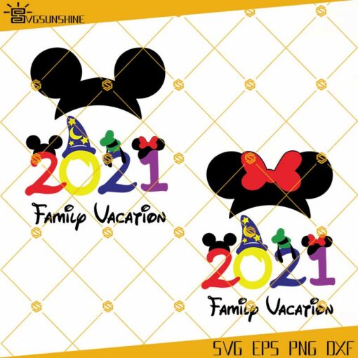 Disney Trip SVG Bundle, 2021 Family Vacation SVG, Mickey Mouse SVG, Minnie Mouse SVG