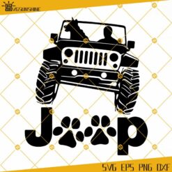Jeep And Dog SVG, Jeep Girl SVG, Jeep SVG, A Girl Her Dog And Her Jeep SVG PNG DXF EPS