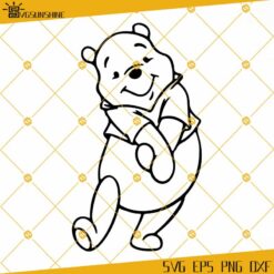 Disney's Winnie The Pooh SVG, Winnie The Pooh Clipart, DXF, PNG, Pooh SVG, Winnie The Pooh Outline SVG