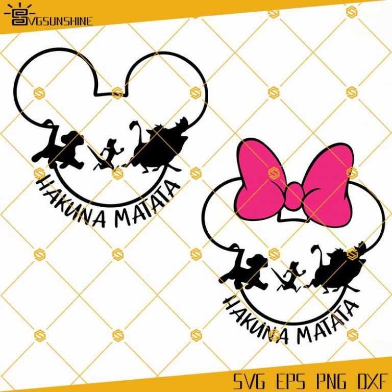 Hakuna Matata SVG Bundle, Disney Inspired SVG, Mickey & Minnie SVG ...