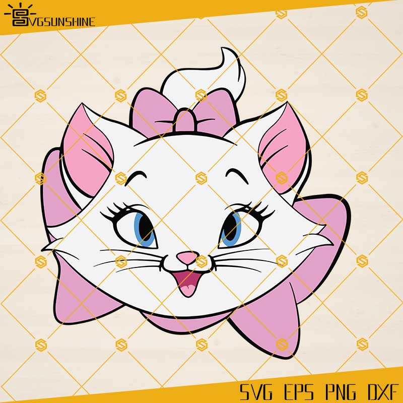 AristoCats Marie Face SVG, AristoCat SVG, Marie Cat SVG DXF EPS PNG