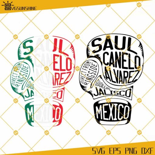 Team Canelo SVG, Canelo Boxing Gloves SVG DXF EPS PNG Clipart Cricut Silhouette