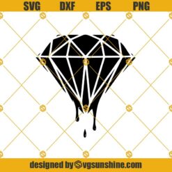 Dripping Diamond Svg, Crystal Svg, Gemstone Svg, Diamond Svg