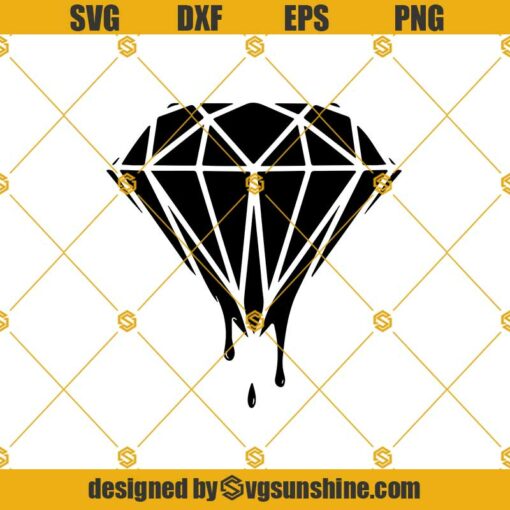 Dripping Diamond Svg, Crystal Svg, Gemstone Svg, Diamond Svg