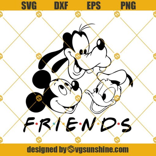 Disney Friends Svg, Family Svg, Friends Svg, Cartoon Svg