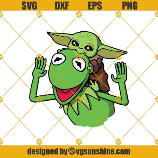 Kermit And Baby Yoda Funny Svg,  Baby Yoda Svg, Star Wars Svg