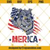 Merica Bulldog 4th Of July Svg, Merica Men Women USA Flag Svg,