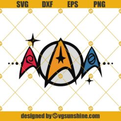 Star Trek Starfleet Badge SVG DXF EPS PNG Cutting File for Cricut
