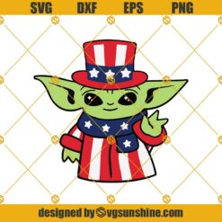 4th of July Baby Yoda Svg, USA Svg, America Svg, Independence Day Svg