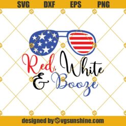 Red White And Booze Svg,  4th Of July Svg