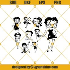 Betty Boop Pictures Svg, Different Poses Svg