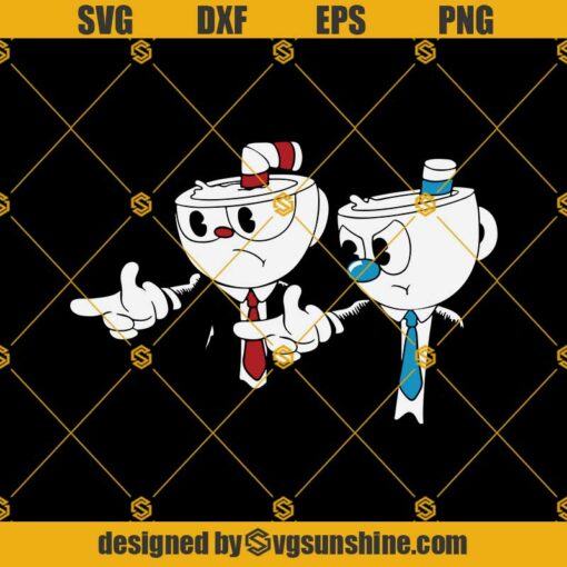 Cuphead And Mugman Svg, Cuphead Svg, Cuphead Party Svg