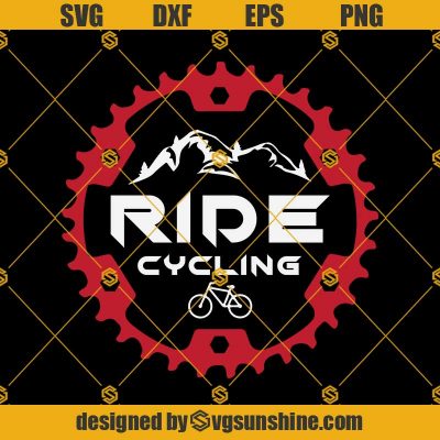 Mountain Bike Svg, RIDE Drawing Svg - Sunshine