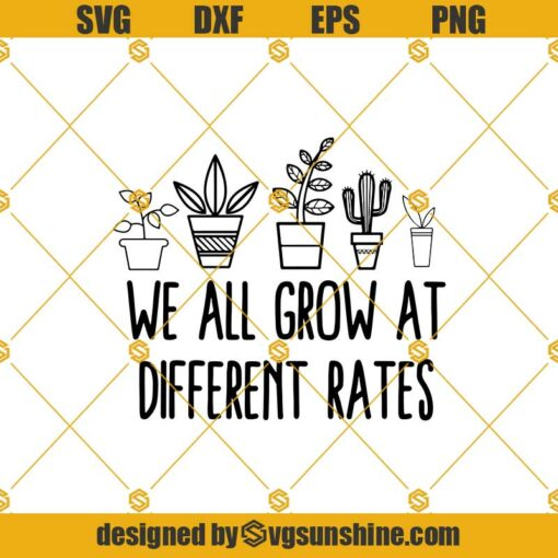 We All Grow At Different Rates Svg, Counselor Cut File, Coworker Svg , School Counselor Svg, Occupations Svg, School Psychologist Svg, Therapist Svg