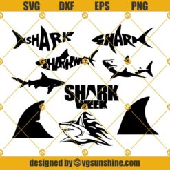 Shark Week SVG, Shark SVG Bundle, Shark cut file, clipart, Shark svg files for silhouette cricut