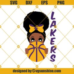 Black Girl Lakers SVG, LOS ANGELES LAKERS svg