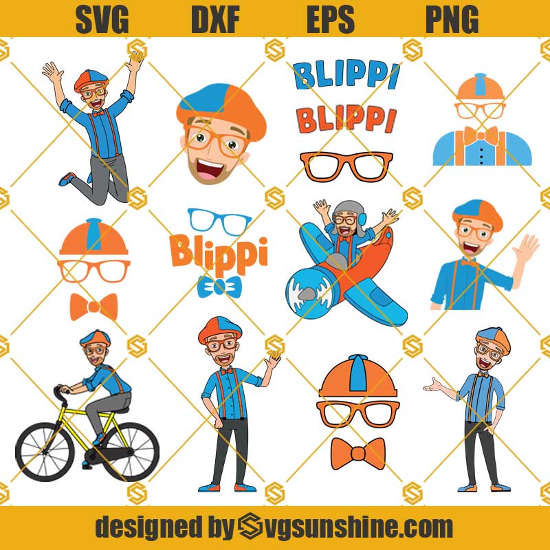 Blippi SVG, Blippi face svg, Blippi bow tie svg