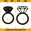 Diamond ring svg, wedding ring svg, diamond engagement ring SVG PNG DXF EPS Cut Files Clipart Cricut Silhouette