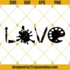 Love Art Svg, Art Svg, Love Svg, Painter Svg, Art Png, Artist Love SVG PNG DXF EPS Cut Files Clipart Cricut Silhouette