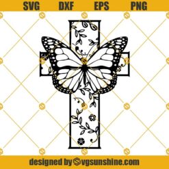 Butterfly Cross SVG, Butterfly SVG, Cross SVG, Christian SVG