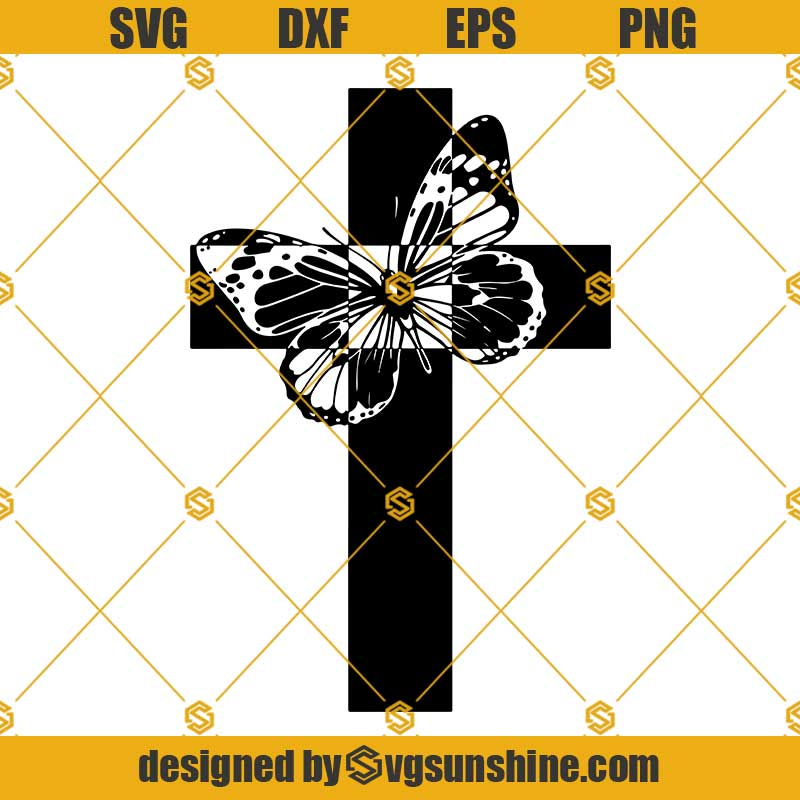 Christian Butterfly Cross SVG, Butterfly SVG, Cross SVG, Cross PNG