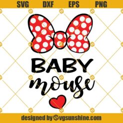 Baby Mouse Svg, Mickey Mouse Svg, Disney Svg, Minnie Mouse Svg