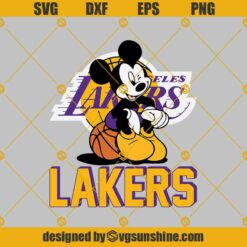 Mickey And Lakers Svg, Mickey Mouse Go Lakers  SVG, Los Angeles Lakers Svg