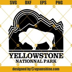 Yellowstone National Park Bison Svg, Yellowstone Svg