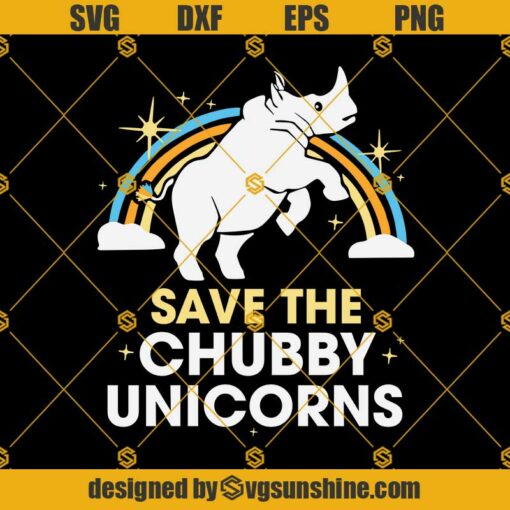 Save The Cute Chubby Unicorns Svg