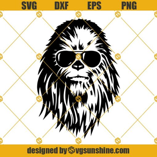 Cool Chewbacca SVG Cut File, Star Wars SVG, The Mandalorian SVG, Darth Vader SVG