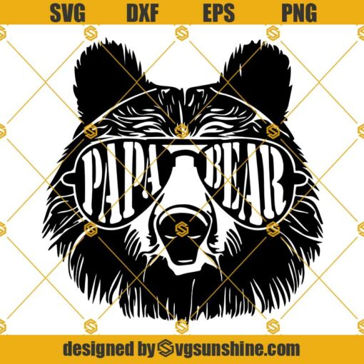 Papa bear SVG, Papa Bear SVG files for cricut, Papa bear face SVG
