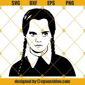 Wednesday Addams SVG, Wednesday Addams Cut Files Clipart Cricut, The ...