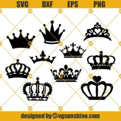 Crown SVG Bundle, Crown clipart, Crown silhouette, princess crown svg, princess svg png, crown cricut