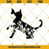 Floral Cat SVG, Cat Svg, Cat And Butterfly Svg
