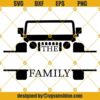 Jeep Monogram Frame SVG, Jeep Family Sign SVG, Family Name Sign SVG, Split Family Name SVG