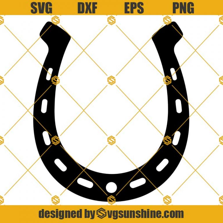 Double Horseshoe SVG, Horseshoe SVG DXF PNG EPS