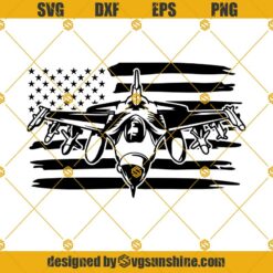 US Fighter Jet SVG, United States Air Force SVG, USA Flag SVG