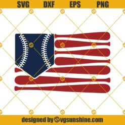Baseball Flag Svg, US Flag Svg, 4th of July Svg