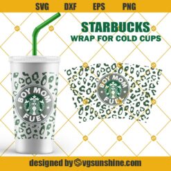 Boy Mom Fuel Starbucks Cup SVG, Leopard Print SVG For Starbucks Cup SVG