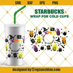 Full Wrap Hocus Pocus Starbucks Cold Cup SVG, Drink up Witches SVG, Hocus Pocus SVG, Halloween Full Wrap SVG