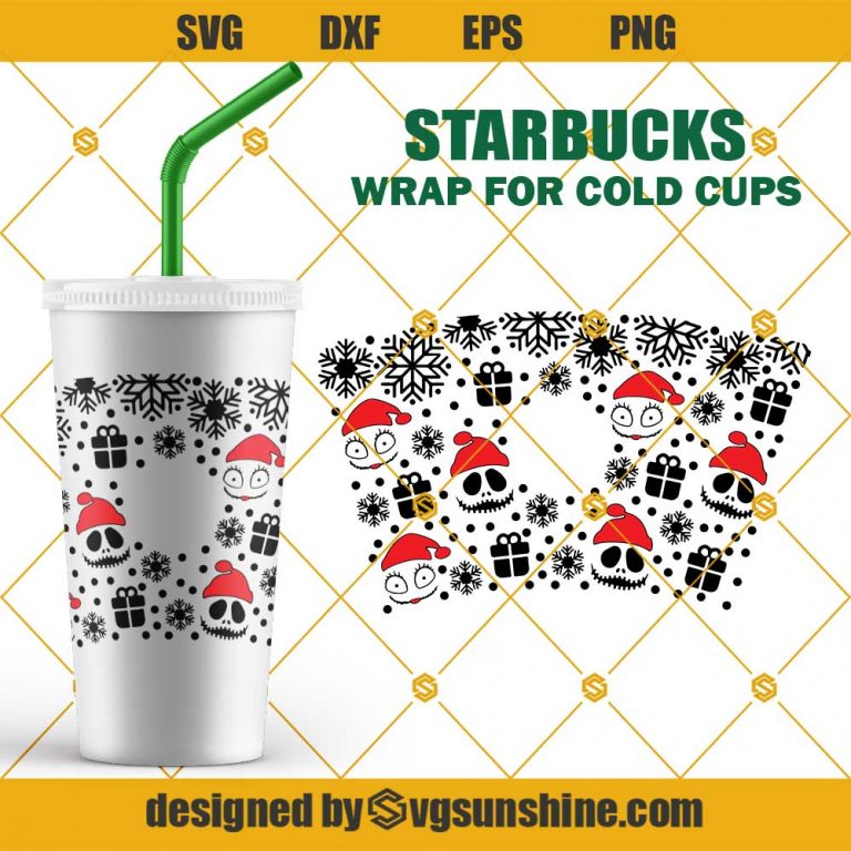 Christmas Lights Starbucks Cup Full Wrap SVG, Mickey Mouse Christmas