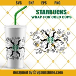Magic Starbucks Cup SVG, Magic Tarot Occult Starbucks Cold Cup SVG, Basic Witch Full Wrap for Starbucks Cups SVG