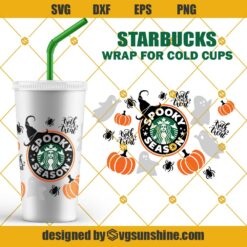 Spooky Season Starbucks Cold Cup SVG, Pumpkin SVG Starbucks Cup SVG Halloween Starbucks SVG
