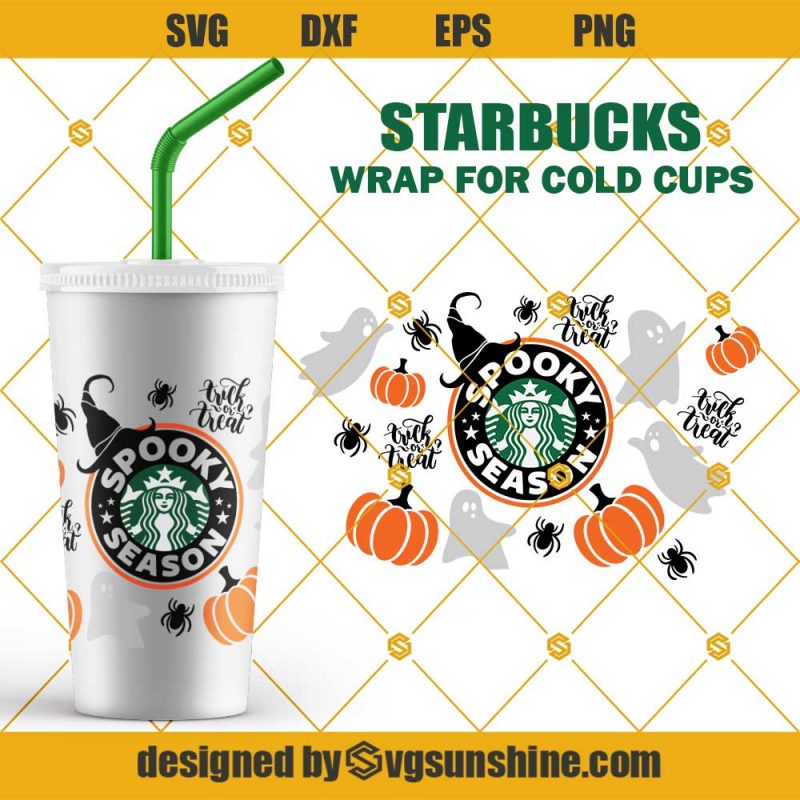 Spooky Season Starbucks Cold Cup SVG, Pumpkin SVG Starbucks Cup SVG ...